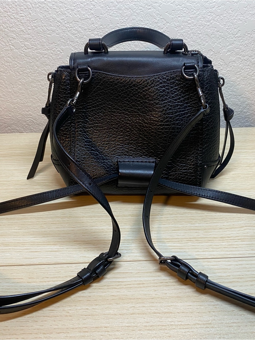 Coach Black Mini Faye Backpack - Picture 6 of 13